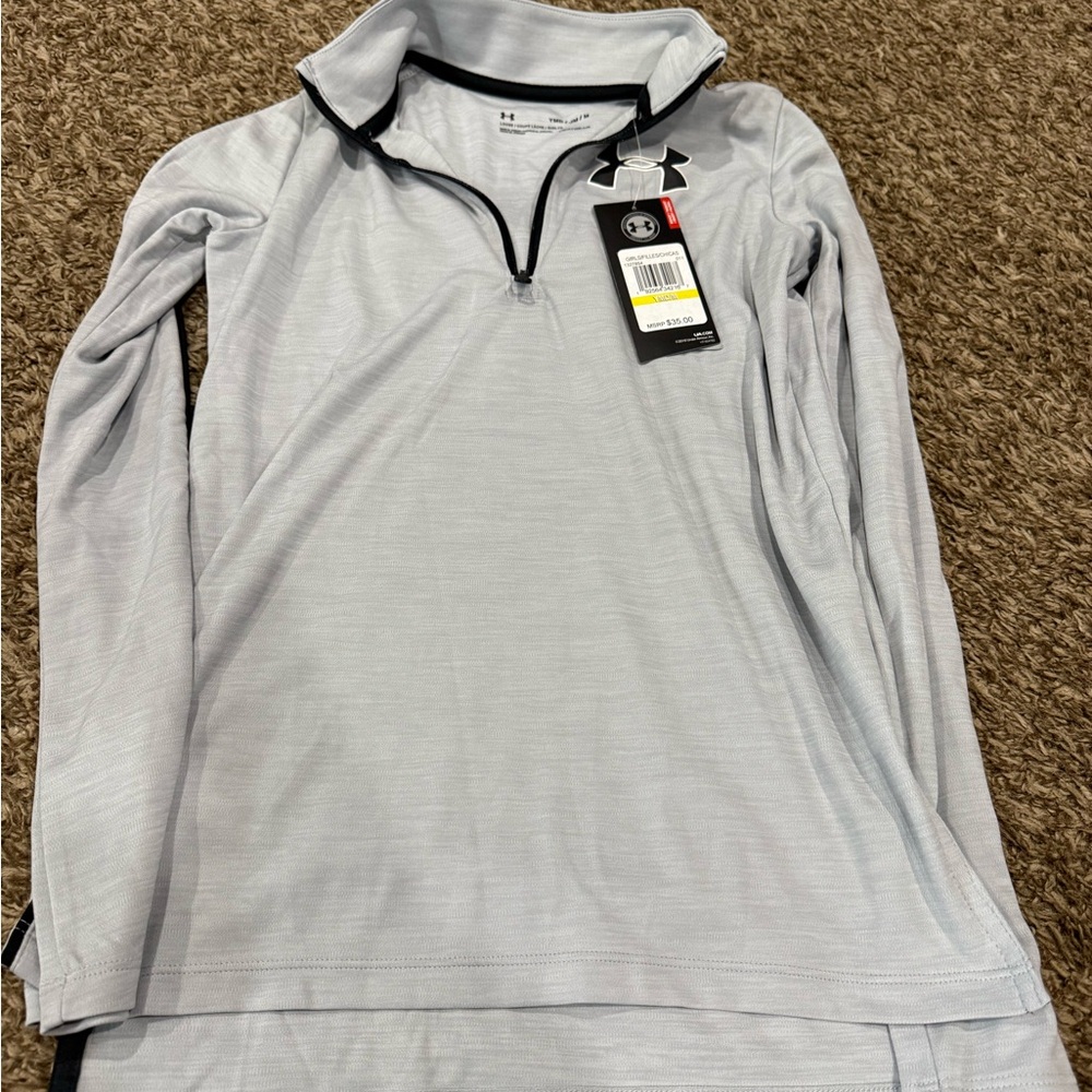 Under Armour Light Gray Quarter Zip Pullover